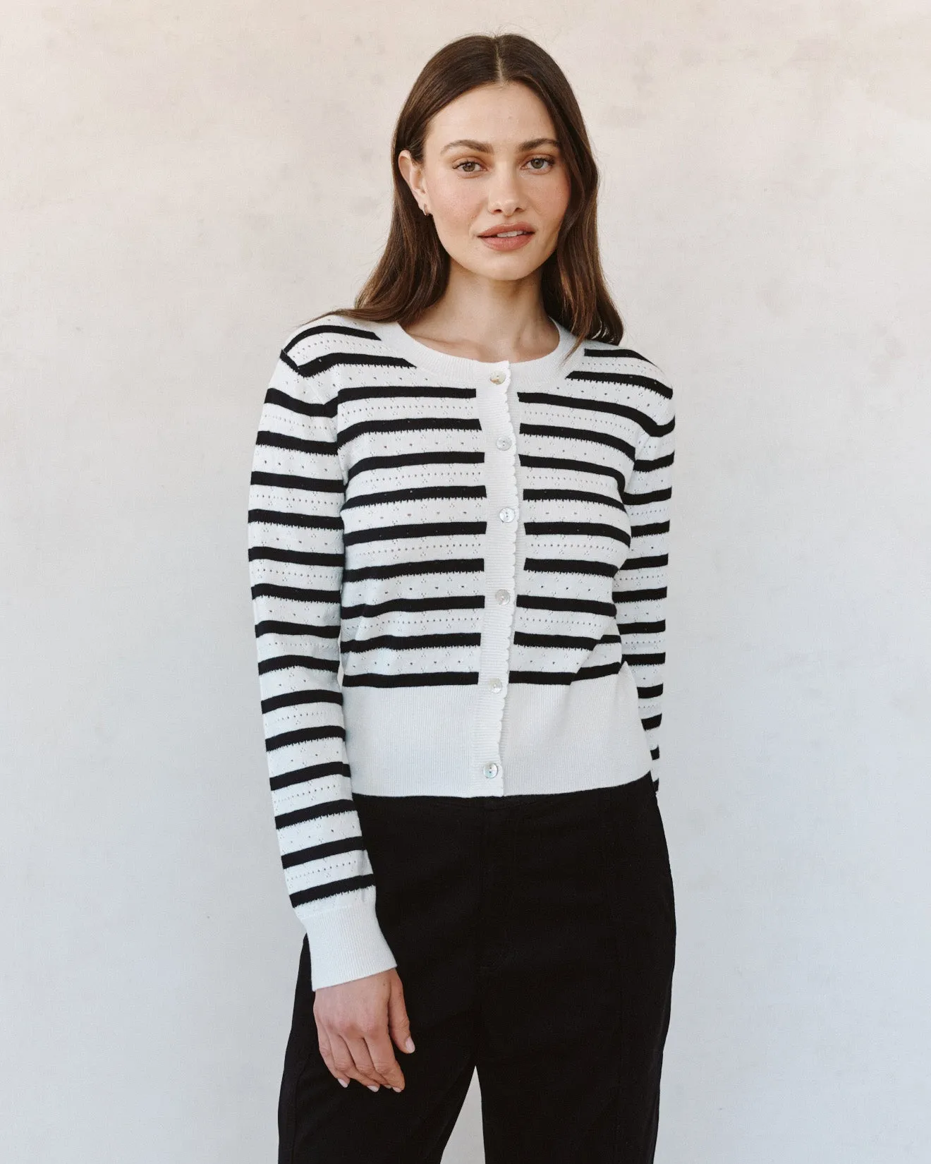 Fitted Cardigan - Cherie Stripe sold by Bella Dahl product image thumbnail 2