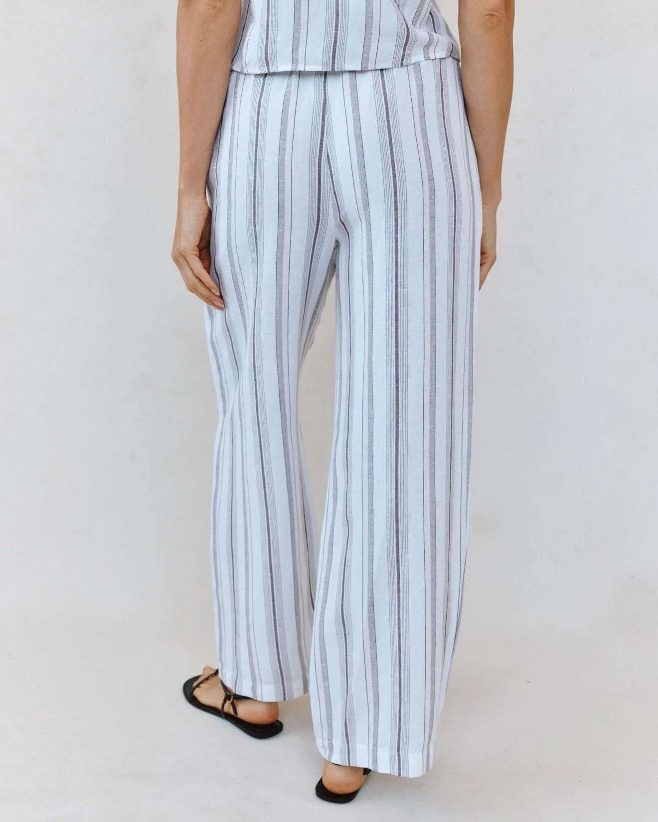 Beach Pant With Tassel Drawstring - Rosewood Stripe sold by Bella Dahl product image thumbnail 3