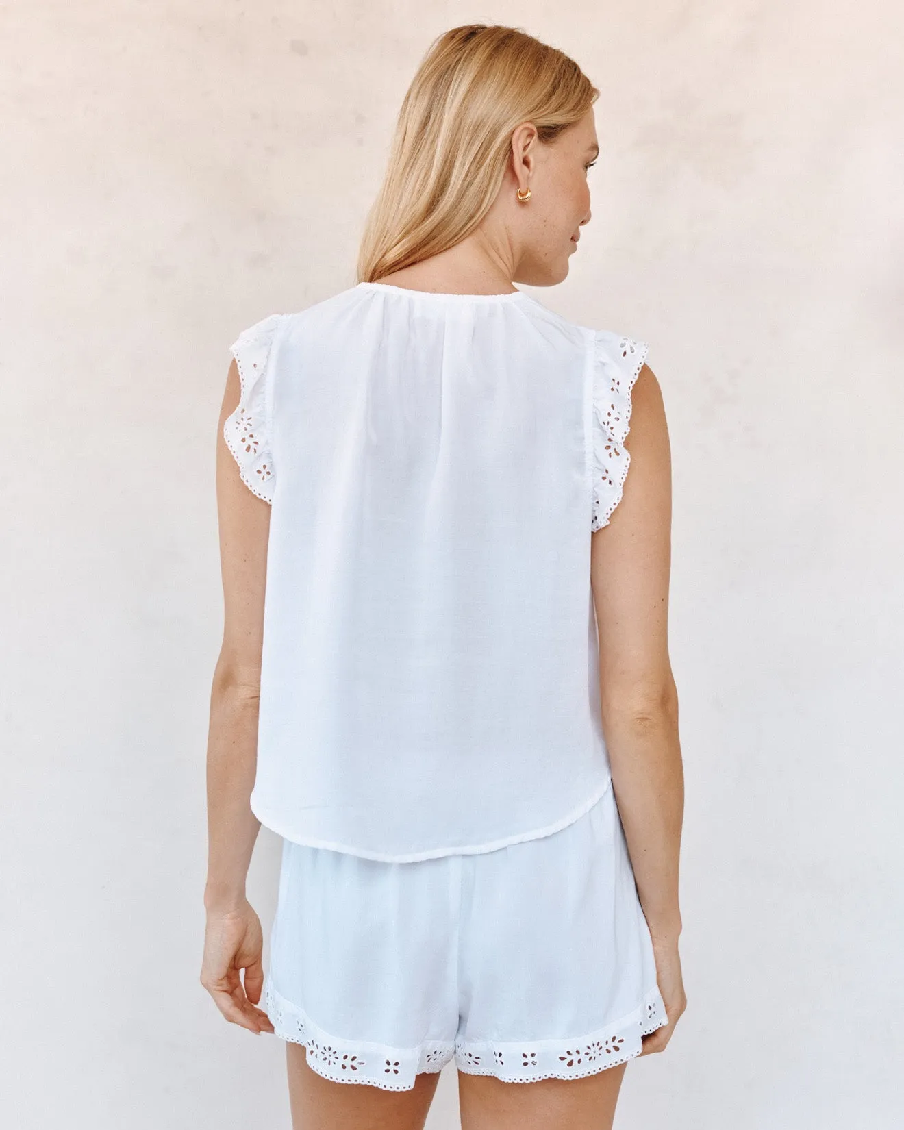 Ruffle Sleeve Top - White sold by Bella Dahl product image thumbnail 3