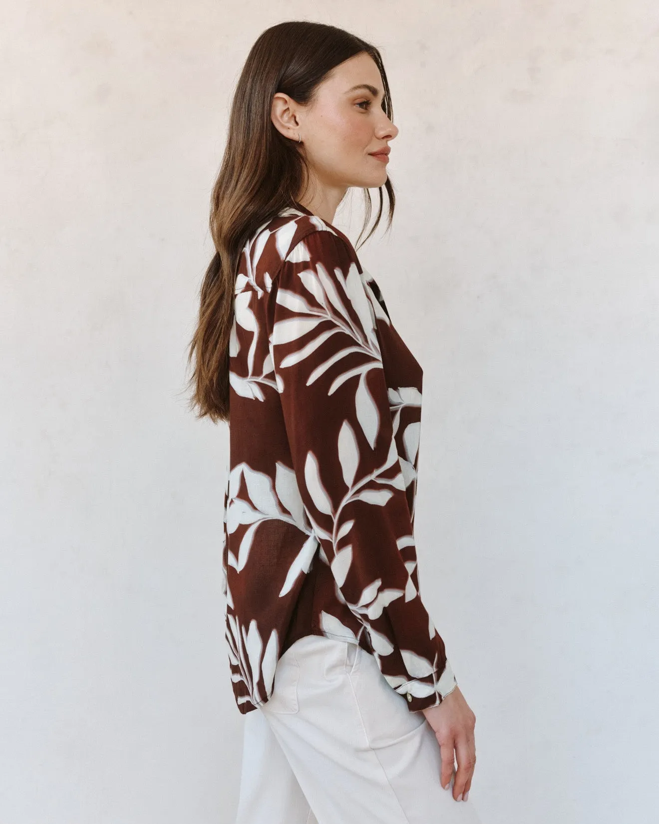 Classic Button Down - Botanical Blur Print sold by Bella Dahl product image thumbnail 4