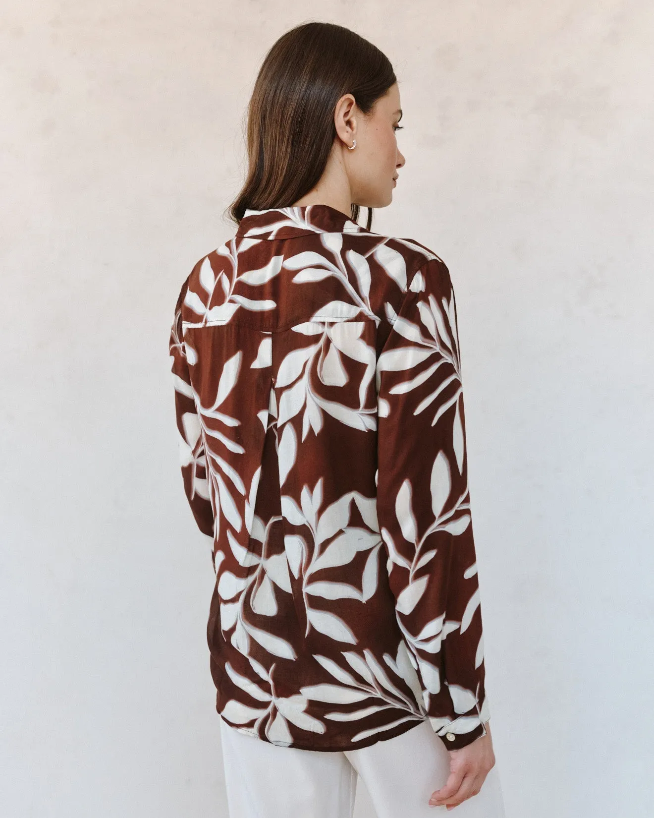 Classic Button Down - Botanical Blur Print sold by Bella Dahl product image thumbnail 5