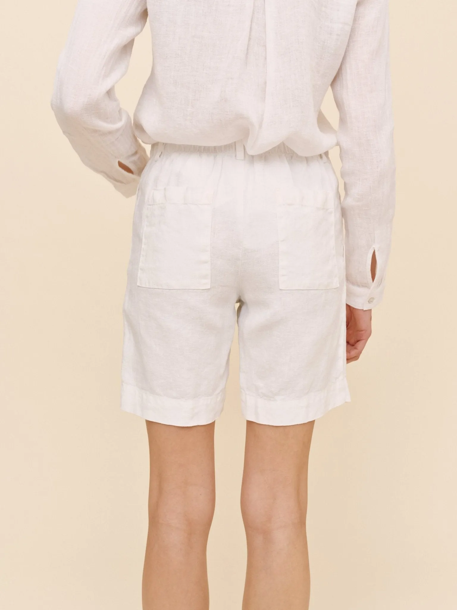 Pleated Bermuda - White sold by Bella Dahl product image thumbnail 4