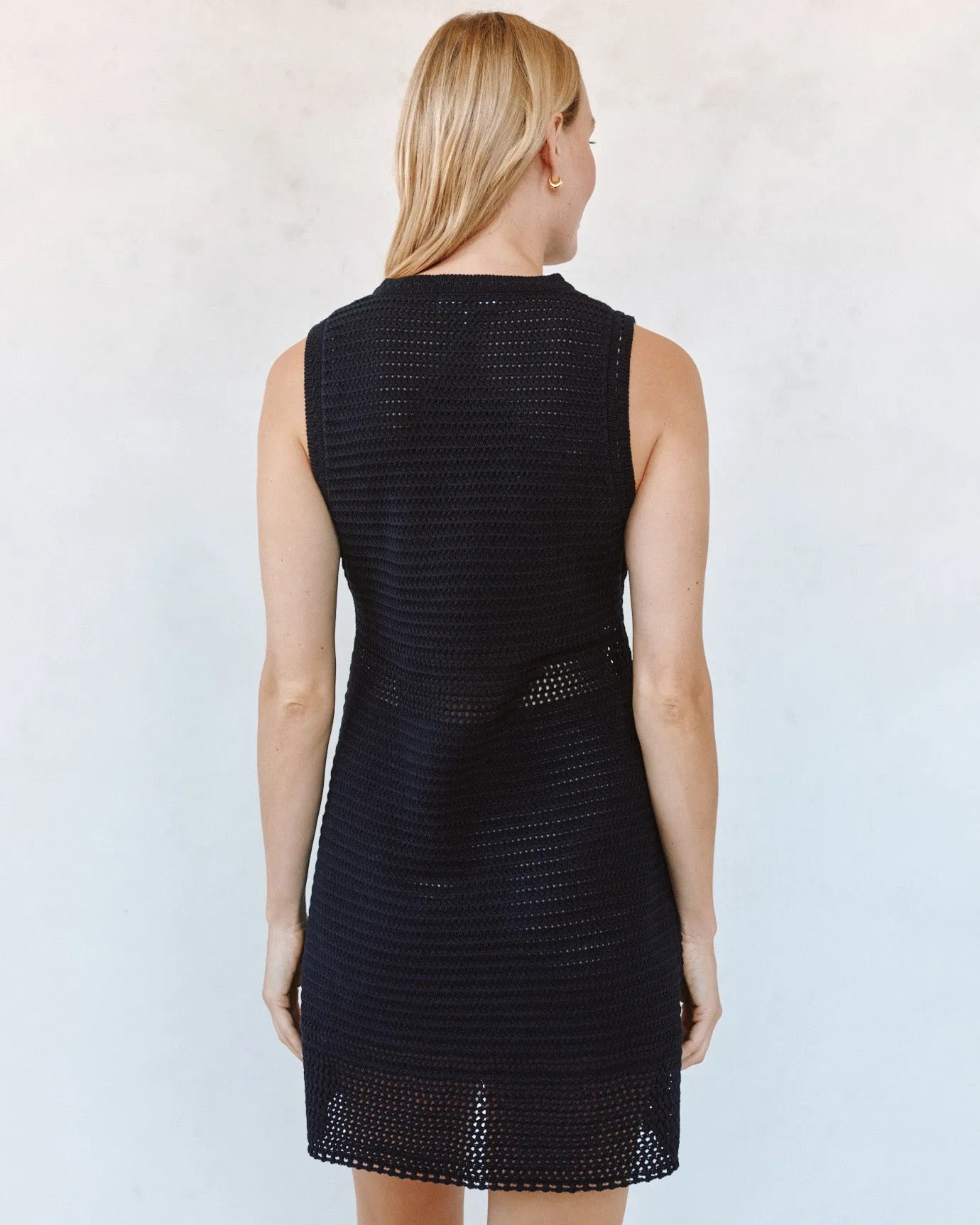 Short Sleeve Crochet Dress - Black sold by Bella Dahl product image thumbnail 5