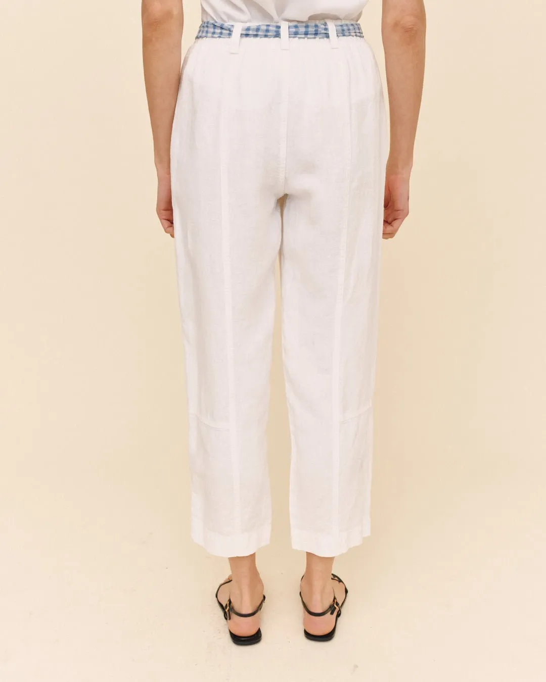 Seam Pant With Printed Sash - White sold by Bella Dahl product image thumbnail 4