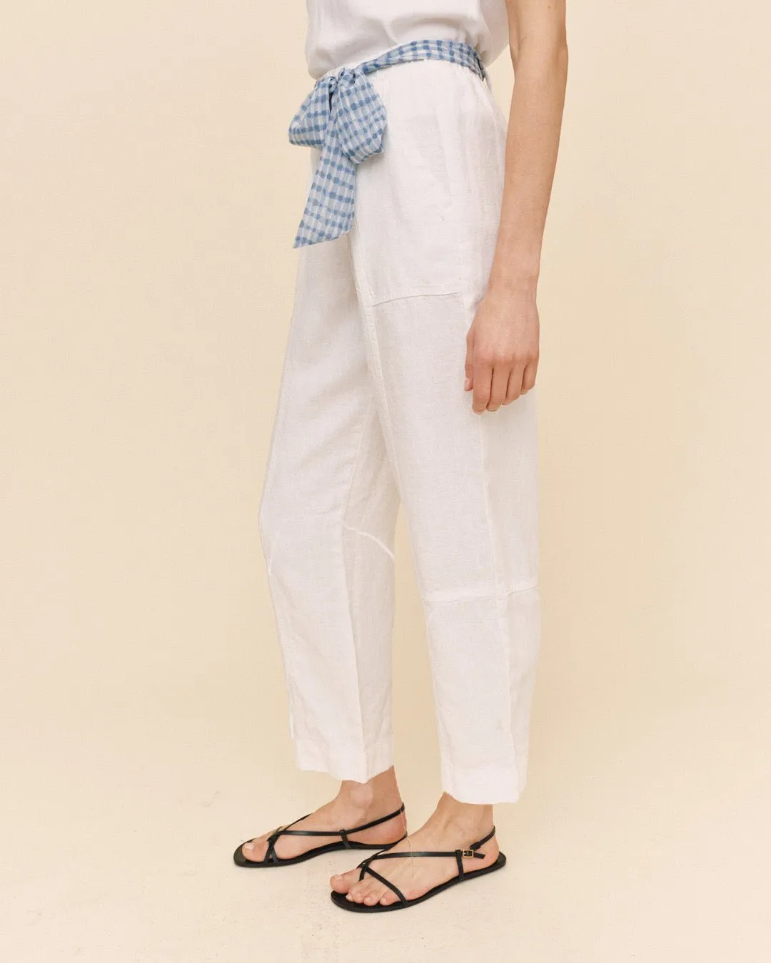 Seam Pant With Printed Sash - White sold by Bella Dahl product image thumbnail 3