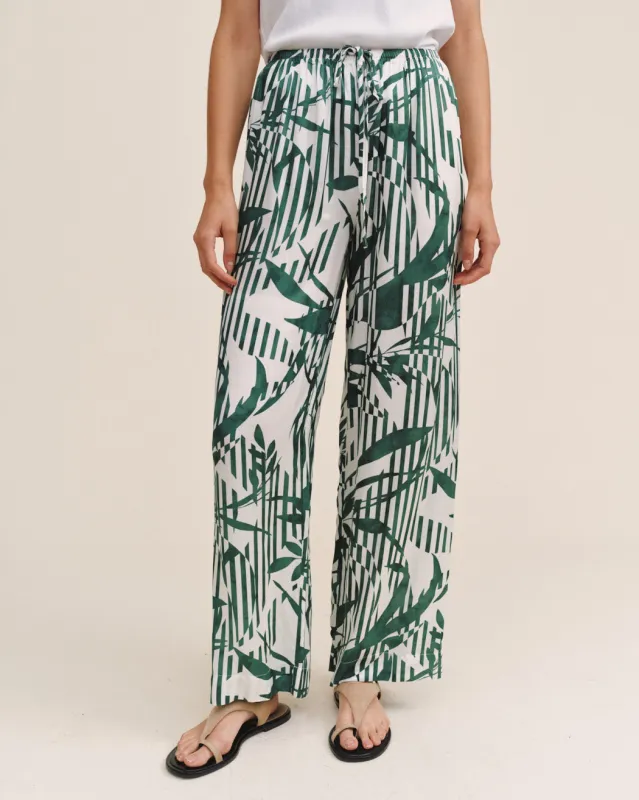 Wide Leg With Wide Hem - Palm Paradise Print made by Bella Dahl