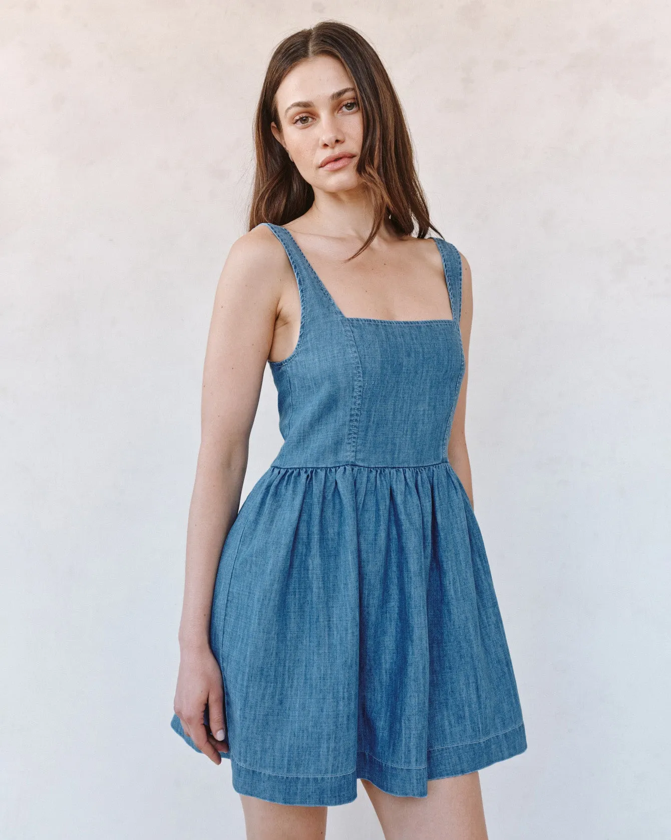 Fit and Flare Mini Dress - Island Blue Wash sold by Bella Dahl product image thumbnail 2