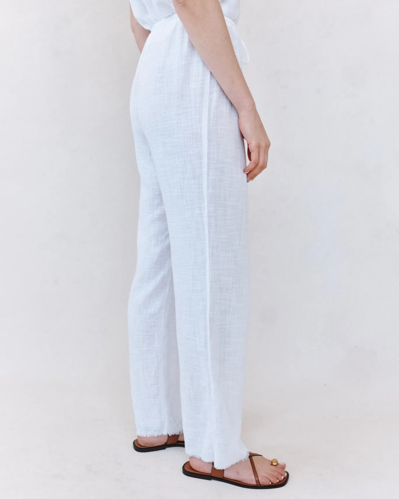 Fray Hem Beach Pant - White sold by Bella Dahl product image thumbnail 2