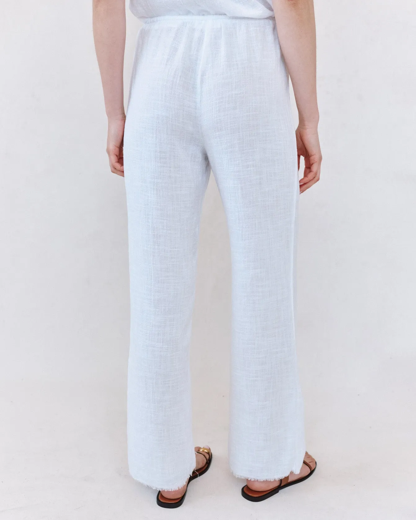 Fray Hem Beach Pant - White sold by Bella Dahl product image thumbnail 3