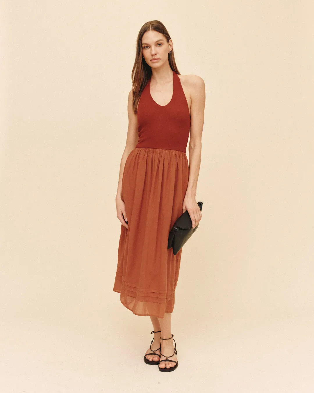 Halter Neck Mixed Dress - Red Sand sold by Bella Dahl product image thumbnail 2