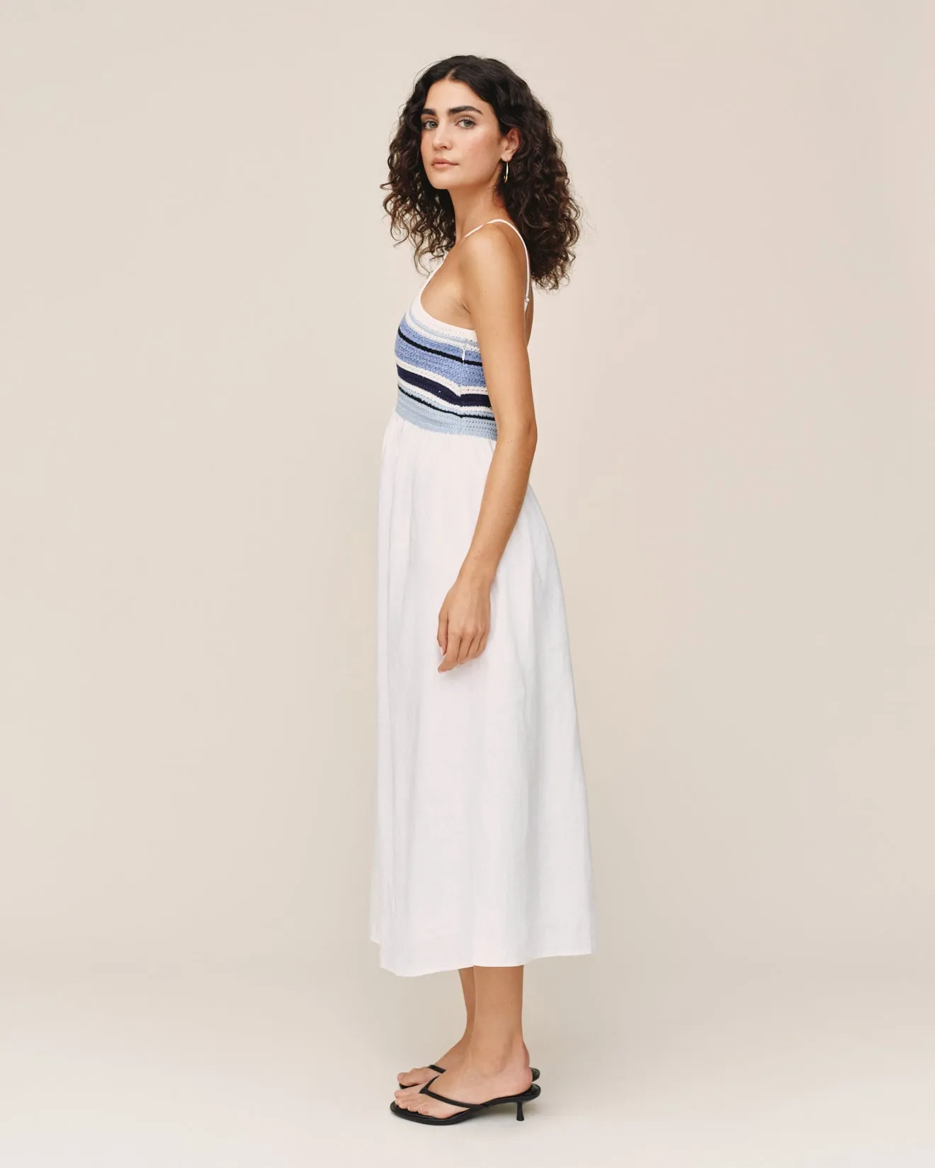 Crochet Mixed Dress - Ocean Blue sold by Bella Dahl product image thumbnail 3