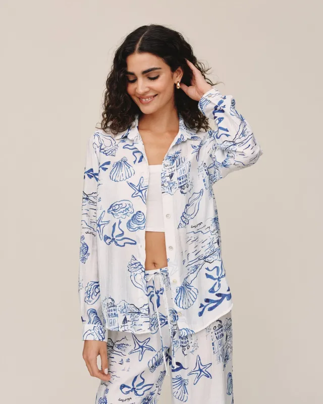 Classic Button Down - Riviera Print made by Bella Dahl