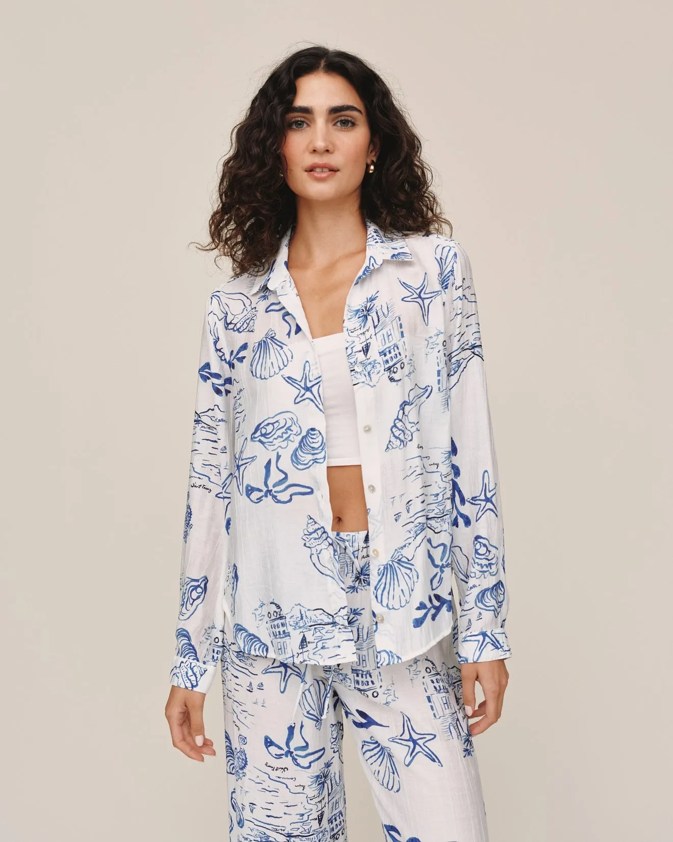 Classic Button Down - Riviera Print sold by Bella Dahl product image thumbnail 4