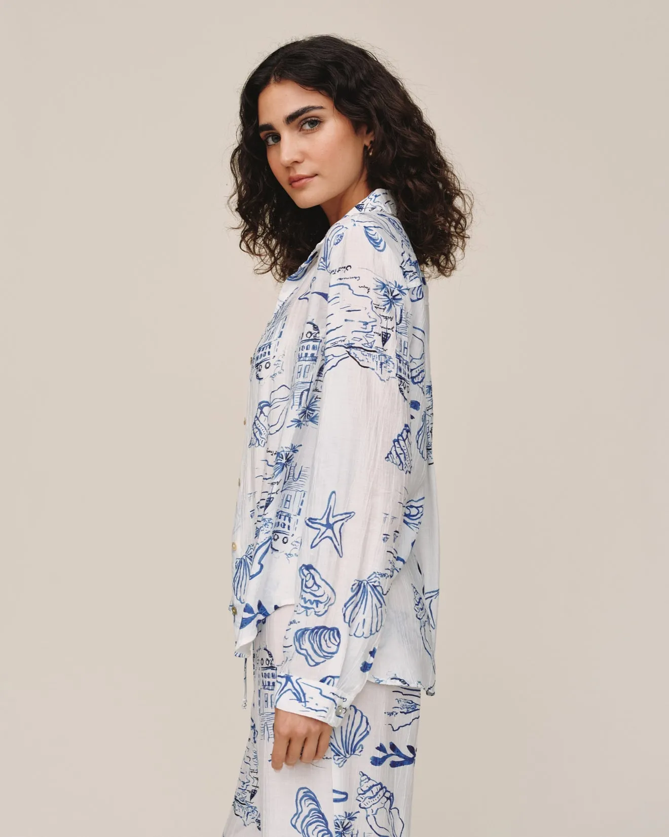 Classic Button Down - Riviera Print sold by Bella Dahl product image thumbnail 5