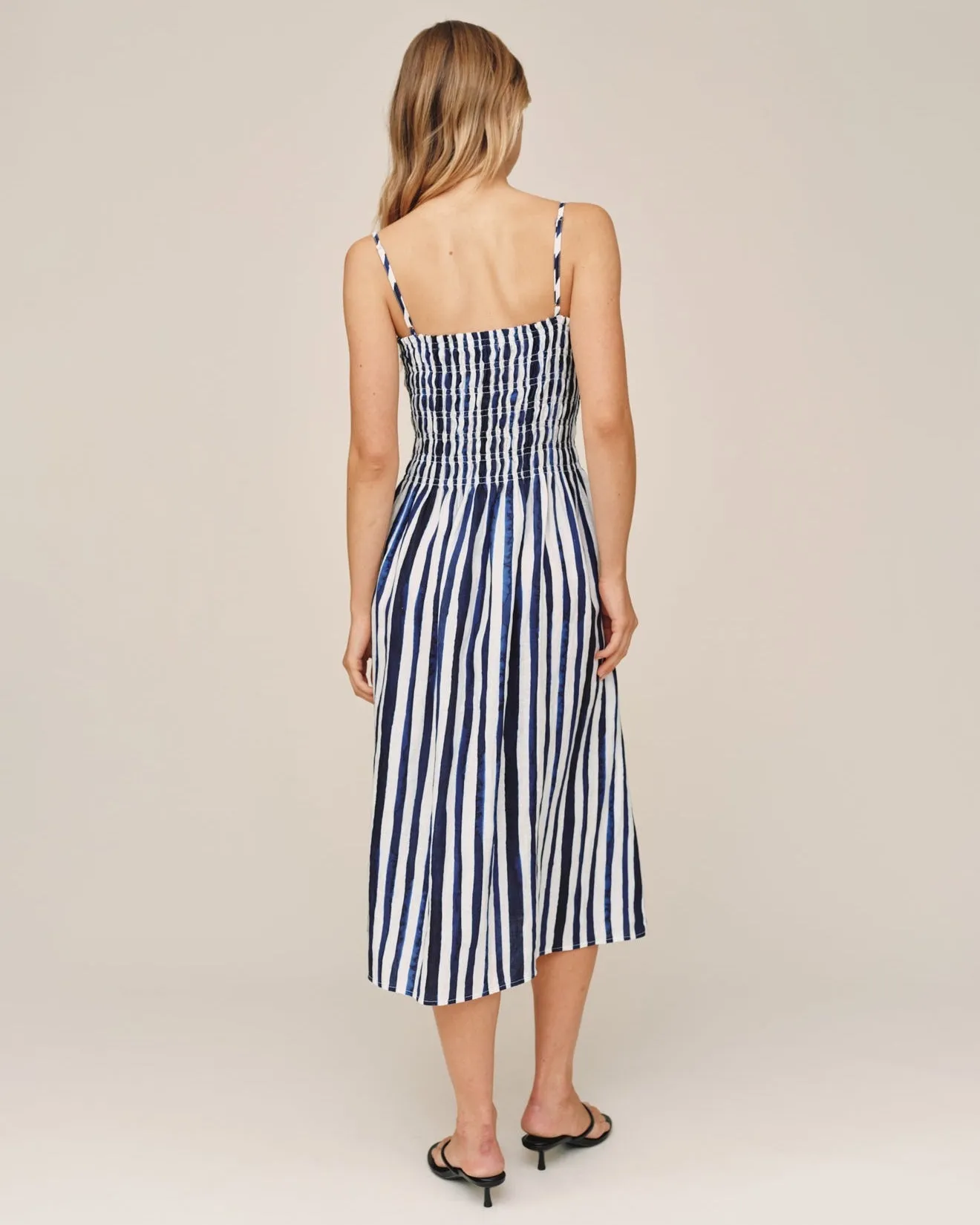 Smocked Midi Dress - Painted Tides Stripe sold by Bella Dahl product image thumbnail 2