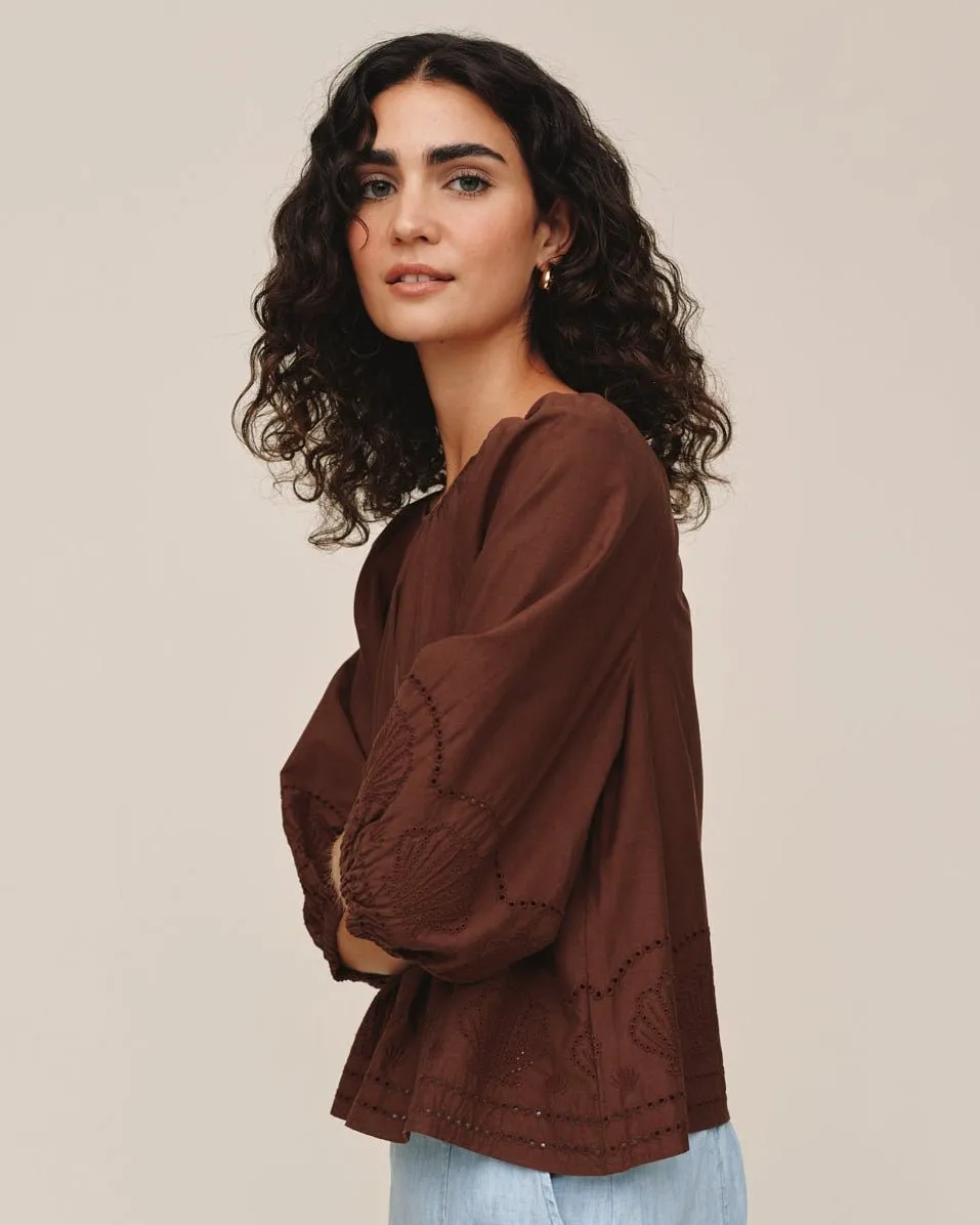 Short Raglan Sleeve Top - Sea Glass Brown sold by Bella Dahl product image thumbnail 3