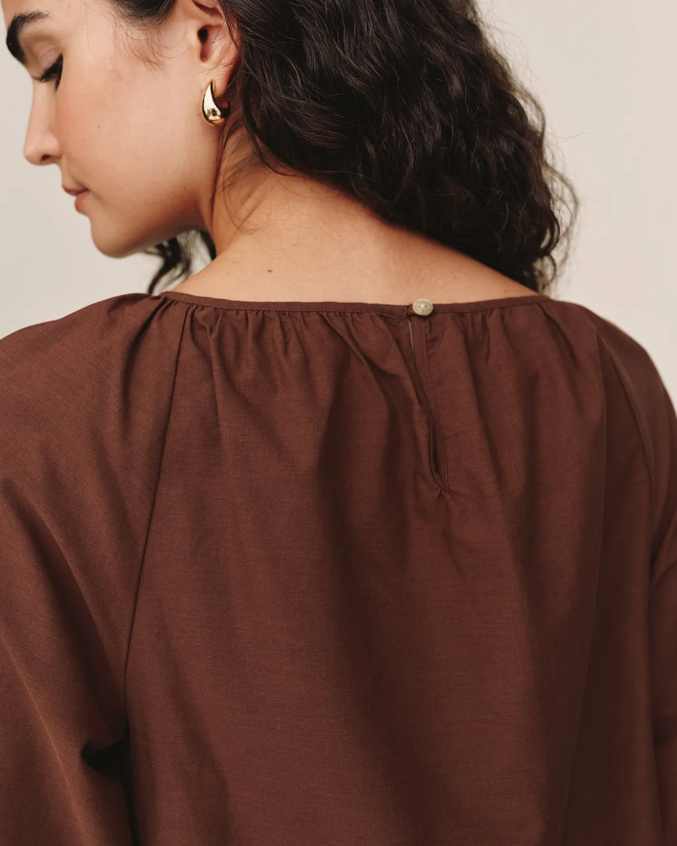 Short Raglan Sleeve Top - Sea Glass Brown sold by Bella Dahl product image thumbnail 2