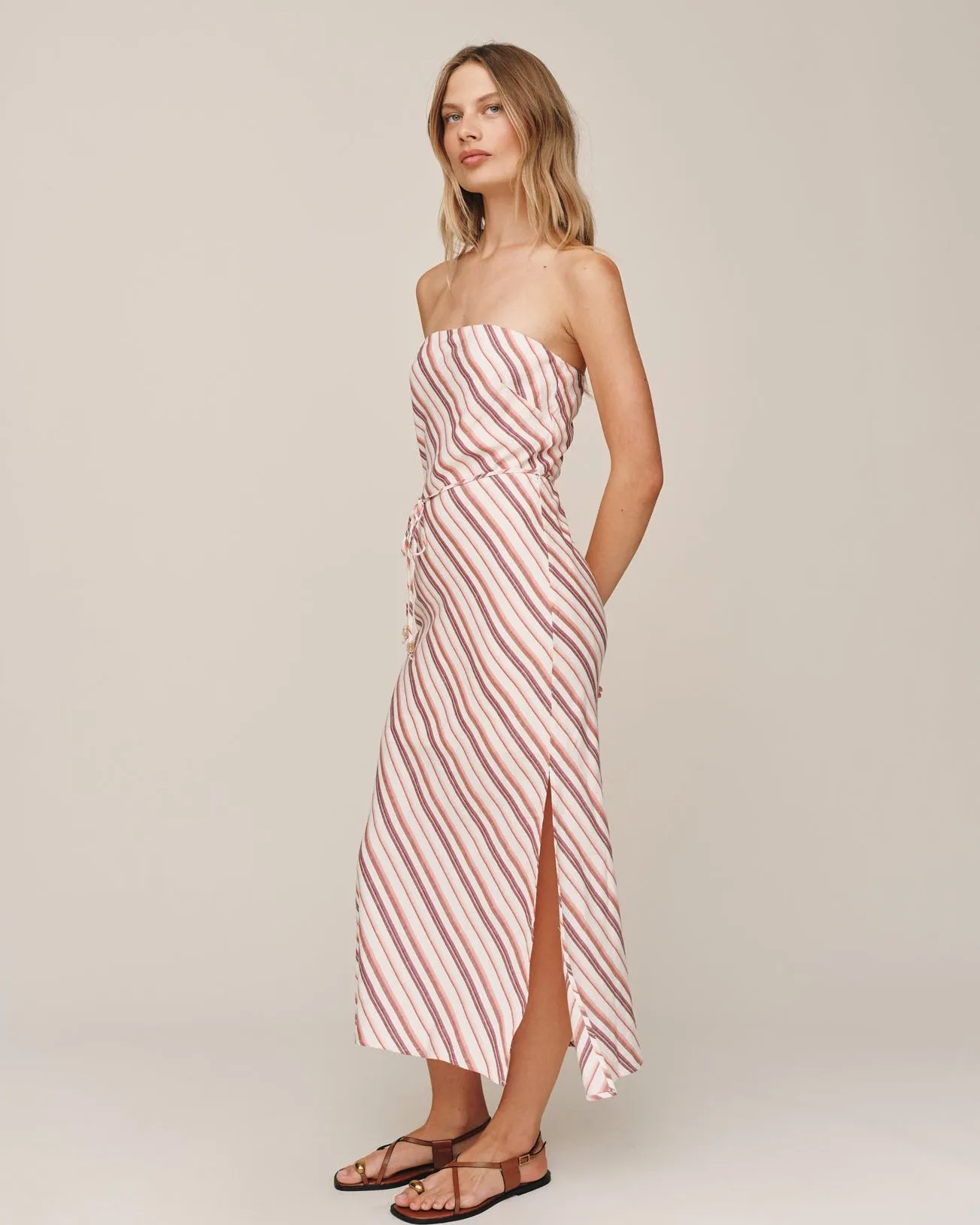 Strapless Bias Maxi Dress - Sunset Stripe sold by Bella Dahl product image thumbnail 3
