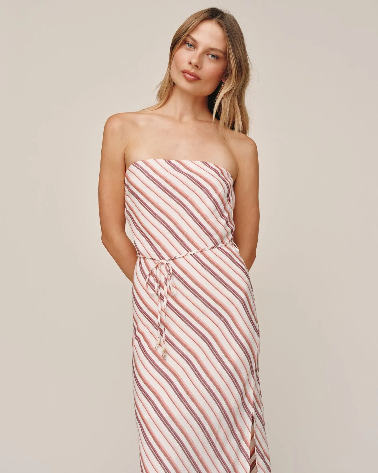 Strapless Bias Maxi Dress - Sunset Stripe sold by Bella Dahl product image thumbnail 4