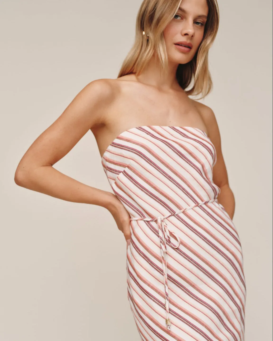 Strapless Bias Maxi Dress - Sunset Stripe sold by Bella Dahl product image thumbnail 5