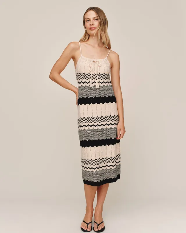 Midi Knit Dress - Summer Chevron made by Bella Dahl