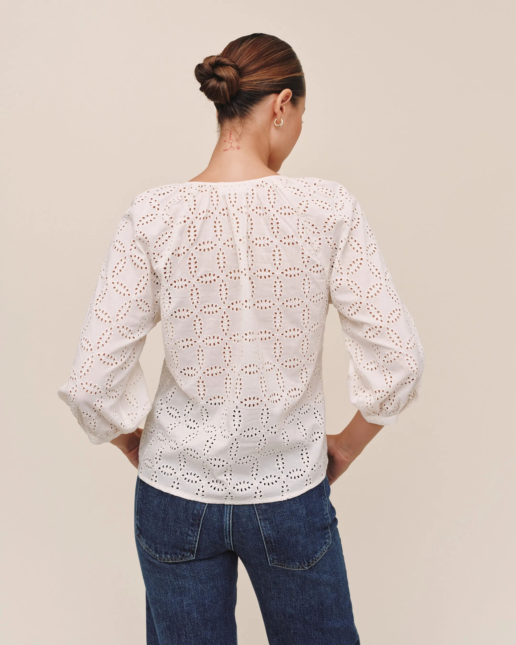 3/4 Sleeve Pullover- Ivory sold by Bella Dahl product image thumbnail 2