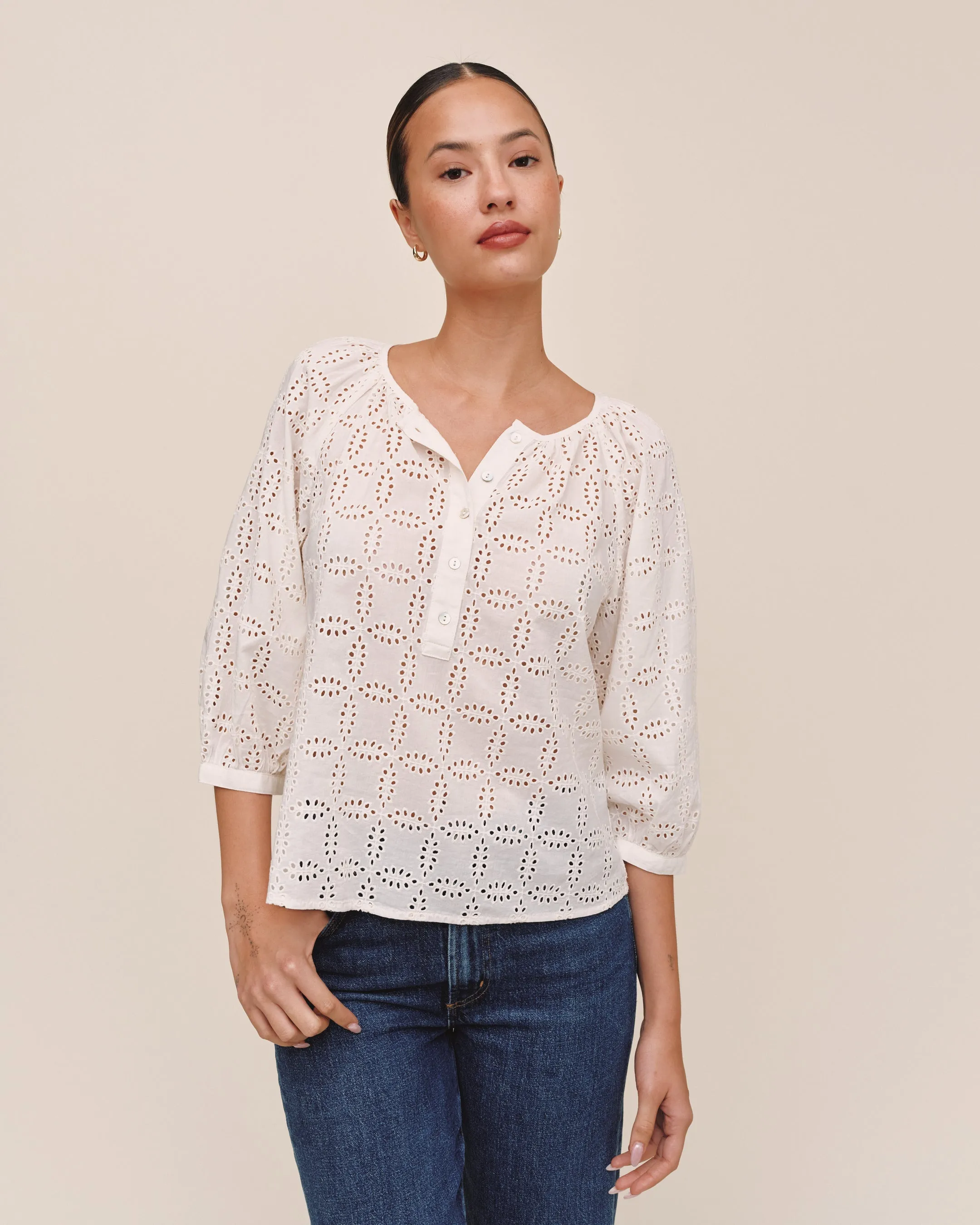 3/4 Sleeve Pullover- Ivory sold by Bella Dahl product image thumbnail 4