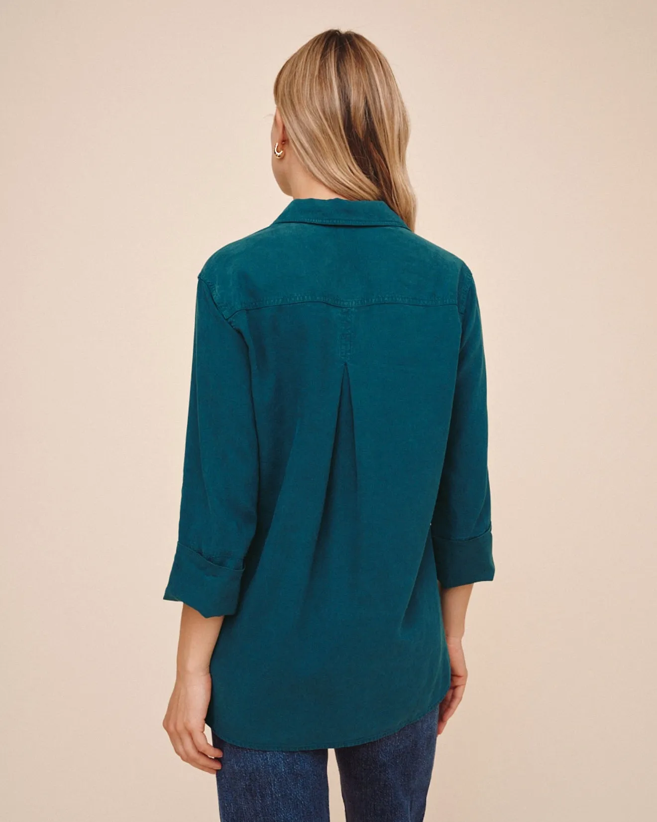 Shirt Tail Button Down - Twilight Teal sold by Bella Dahl product image thumbnail 2