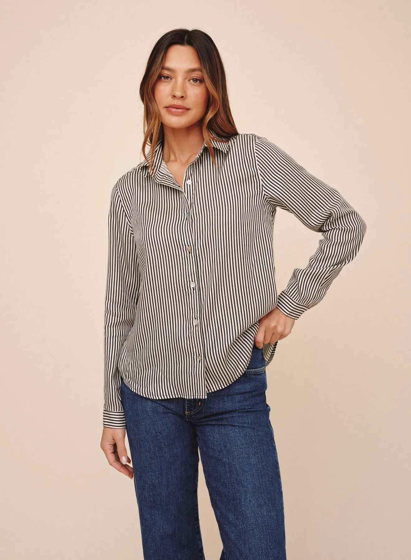 Button Down Shirt - Vintage Pinstripe sold by Bella Dahl