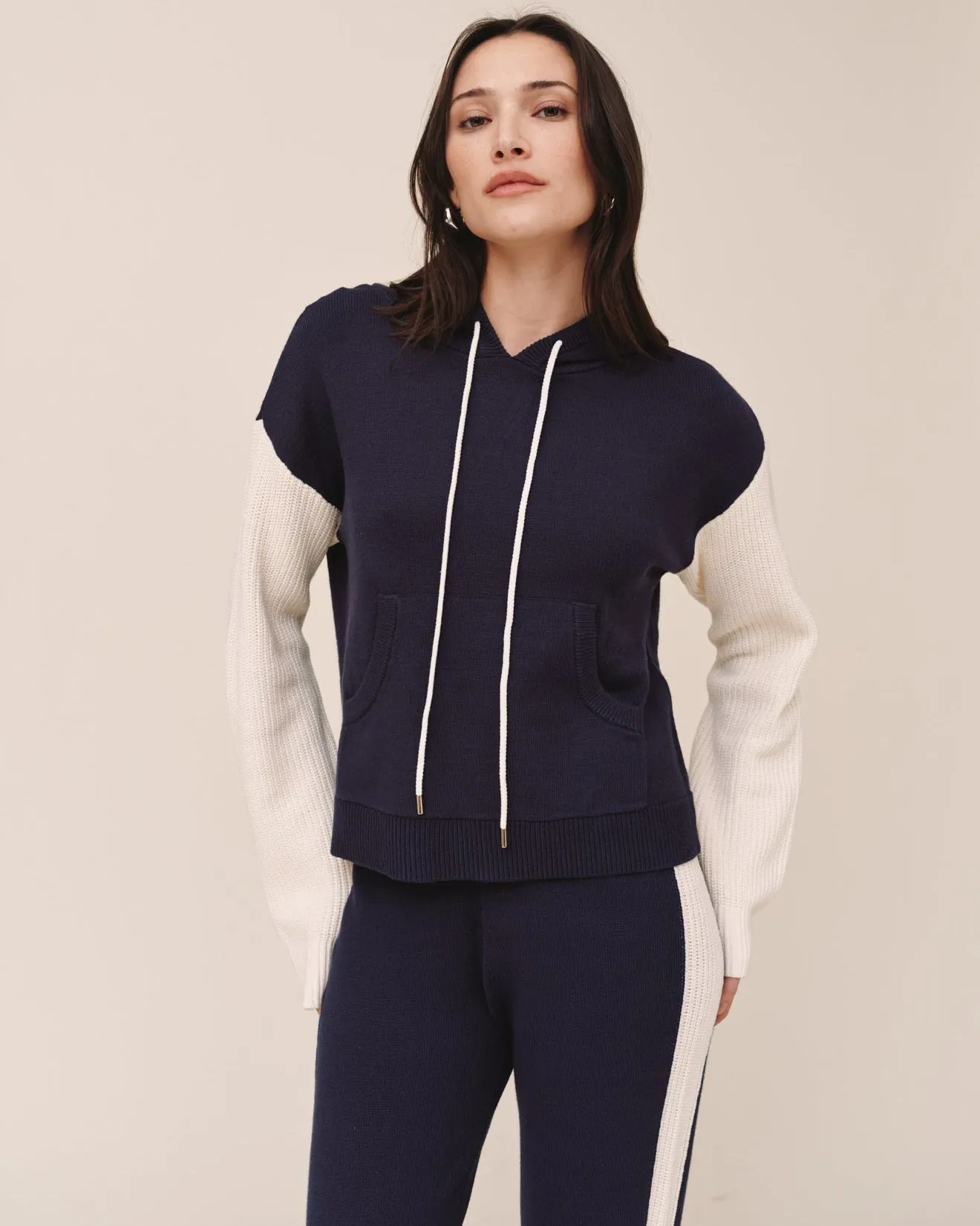 Contrast Hoodie - Midnight Frost sold by Bella Dahl