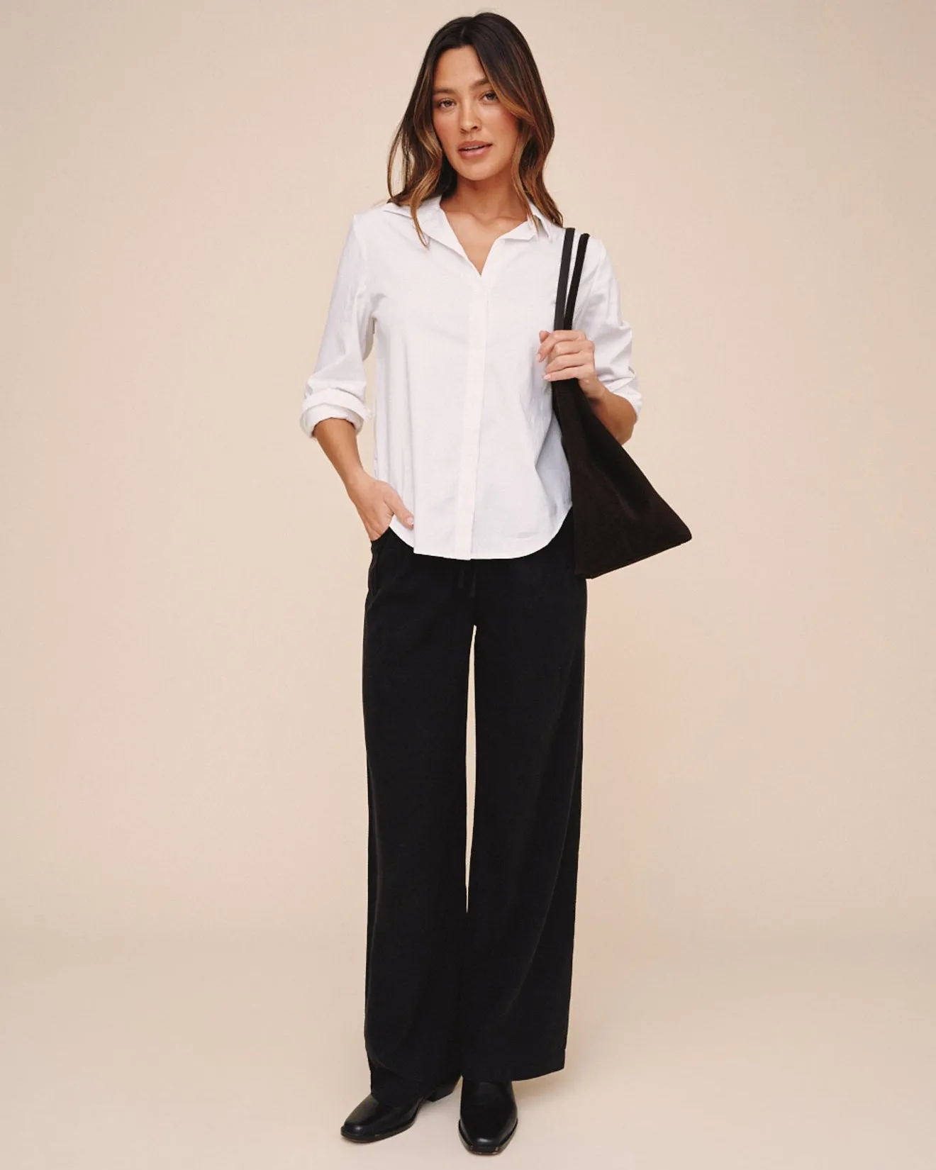 Long Sleeve Clean Shirt - White sold by Bella Dahl product image thumbnail 4