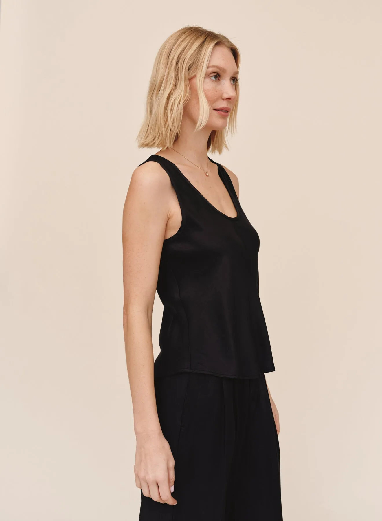 Scoop Neck Tank - Black sold by Bella Dahl product image thumbnail 3