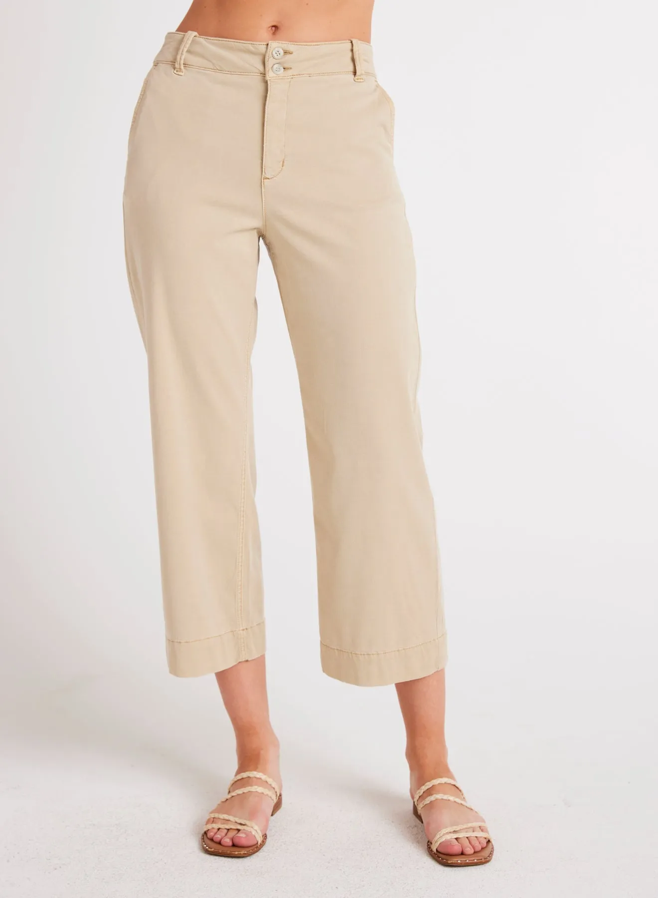Sofia Wide Leg Crop - Seaside Khaki sold by Bella Dahl product image thumbnail 2