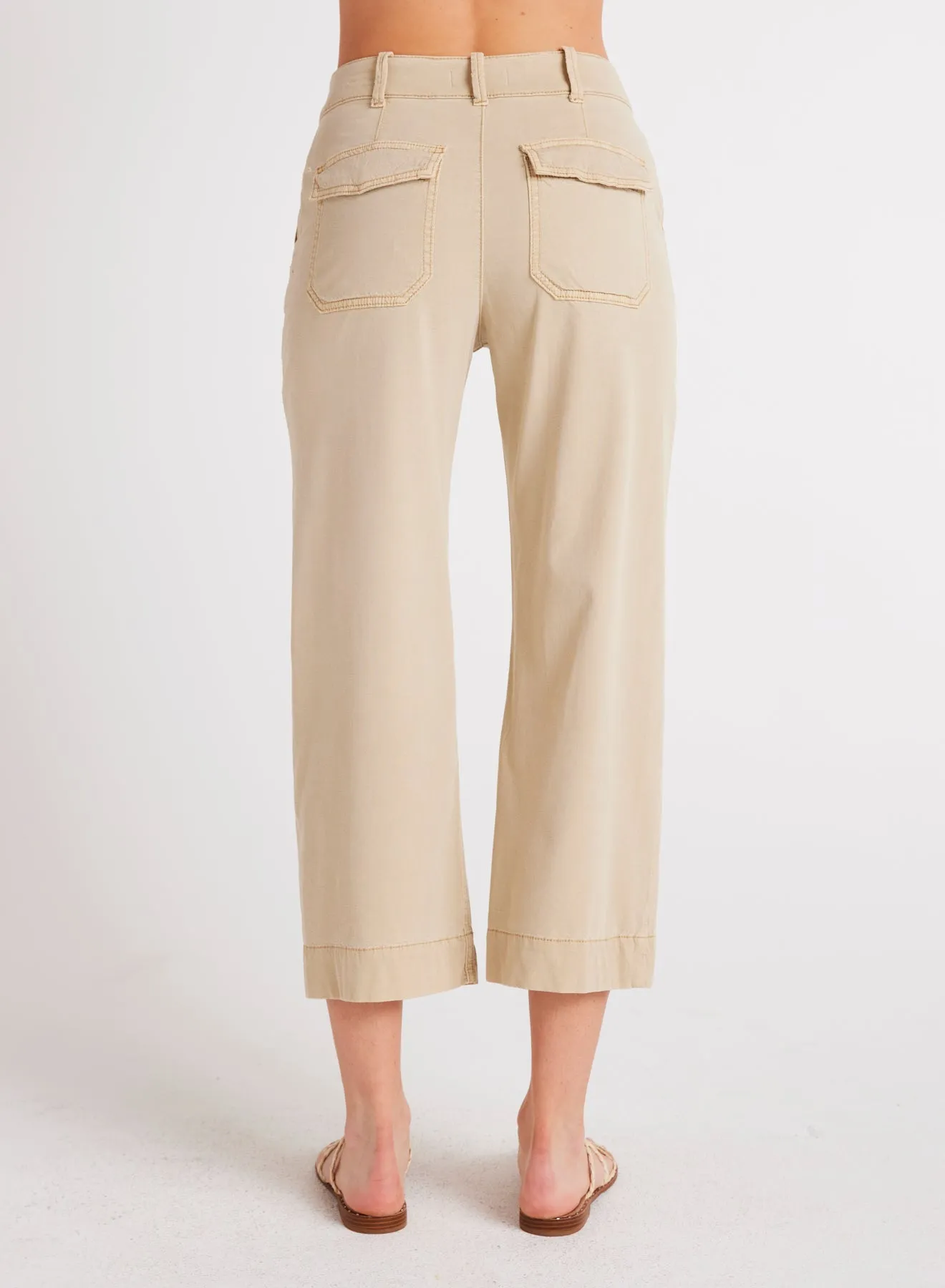 Sofia Wide Leg Crop - Seaside Khaki sold by Bella Dahl product image thumbnail 3