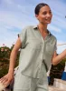 Two Pocket Short Sleeve Shirt - Oasis Green sold by Bella Dahl