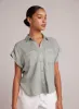 Two Pocket Short Sleeve Shirt - Oasis Green sold by Bella Dahl