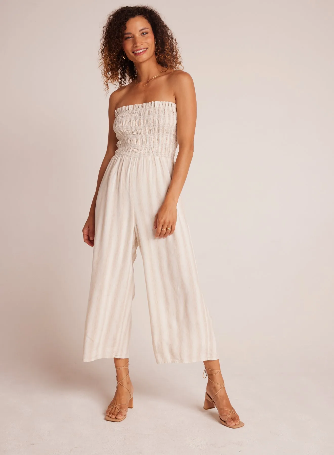 Smocked Strapless Jumpsuit - Playa Sand Stripe sold by Bella Dahl product image thumbnail 2