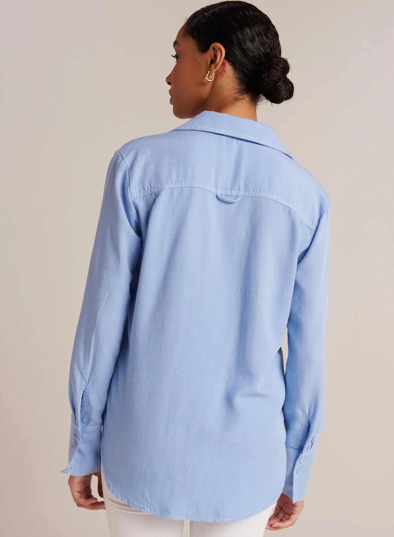 Single Pocket Shirt - Fresh Sky sold by Bella Dahl product image thumbnail 2