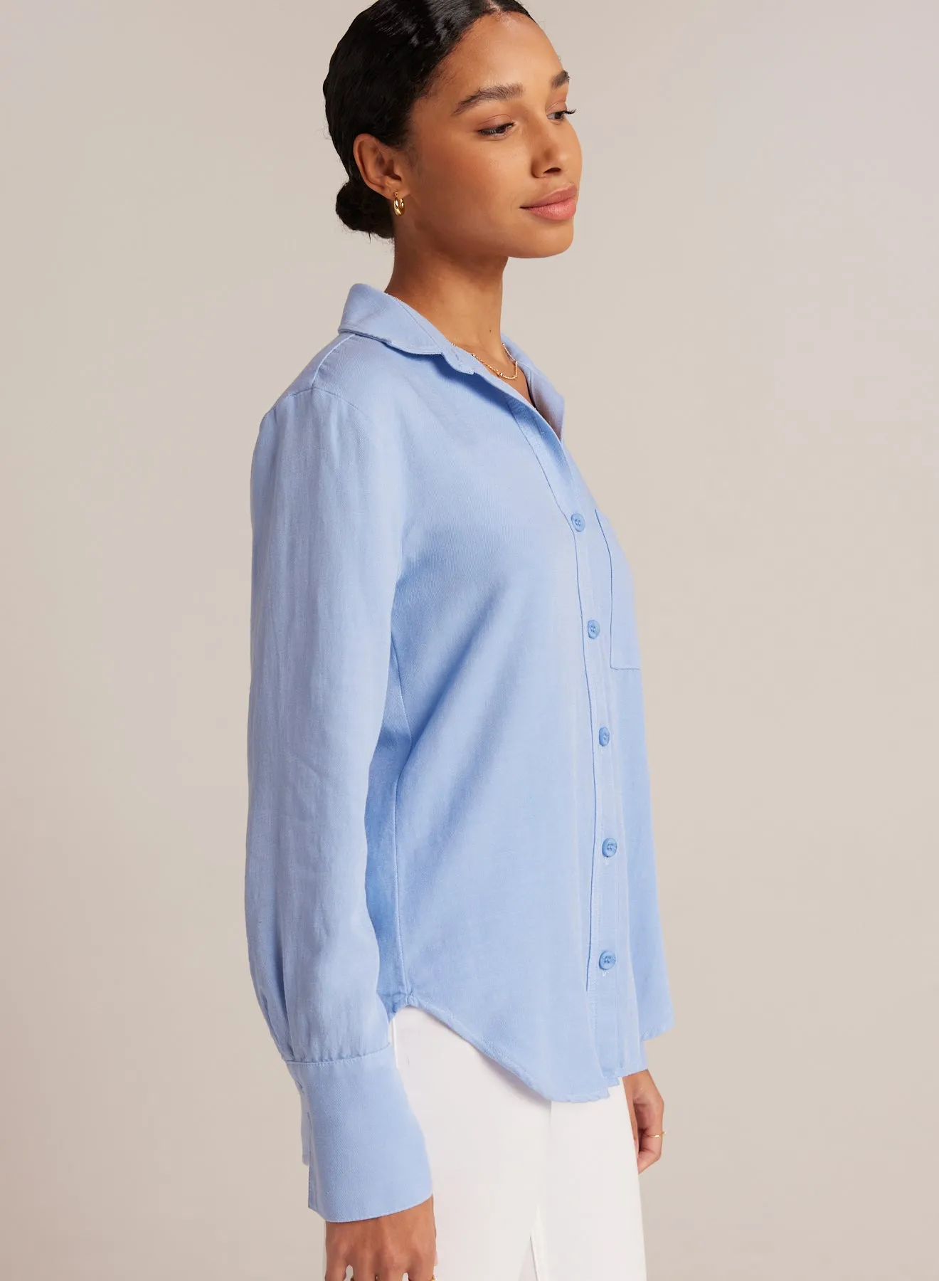 Single Pocket Shirt - Fresh Sky sold by Bella Dahl product image thumbnail 4