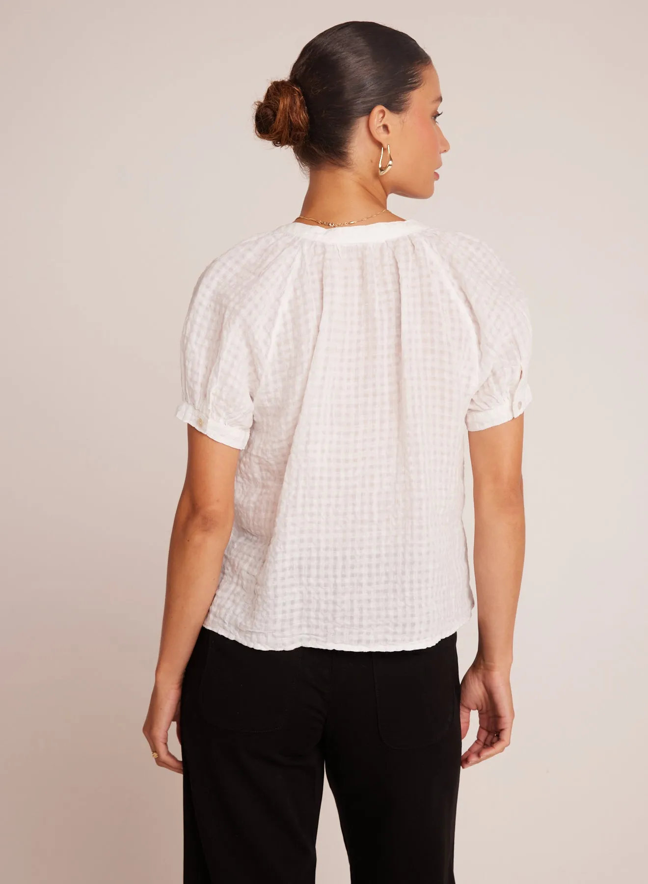Short Sleeve Raglan Pullover - White sold by Bella Dahl product image thumbnail 2