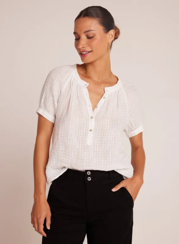 Short Sleeve Raglan Pullover - White sold by Bella Dahl