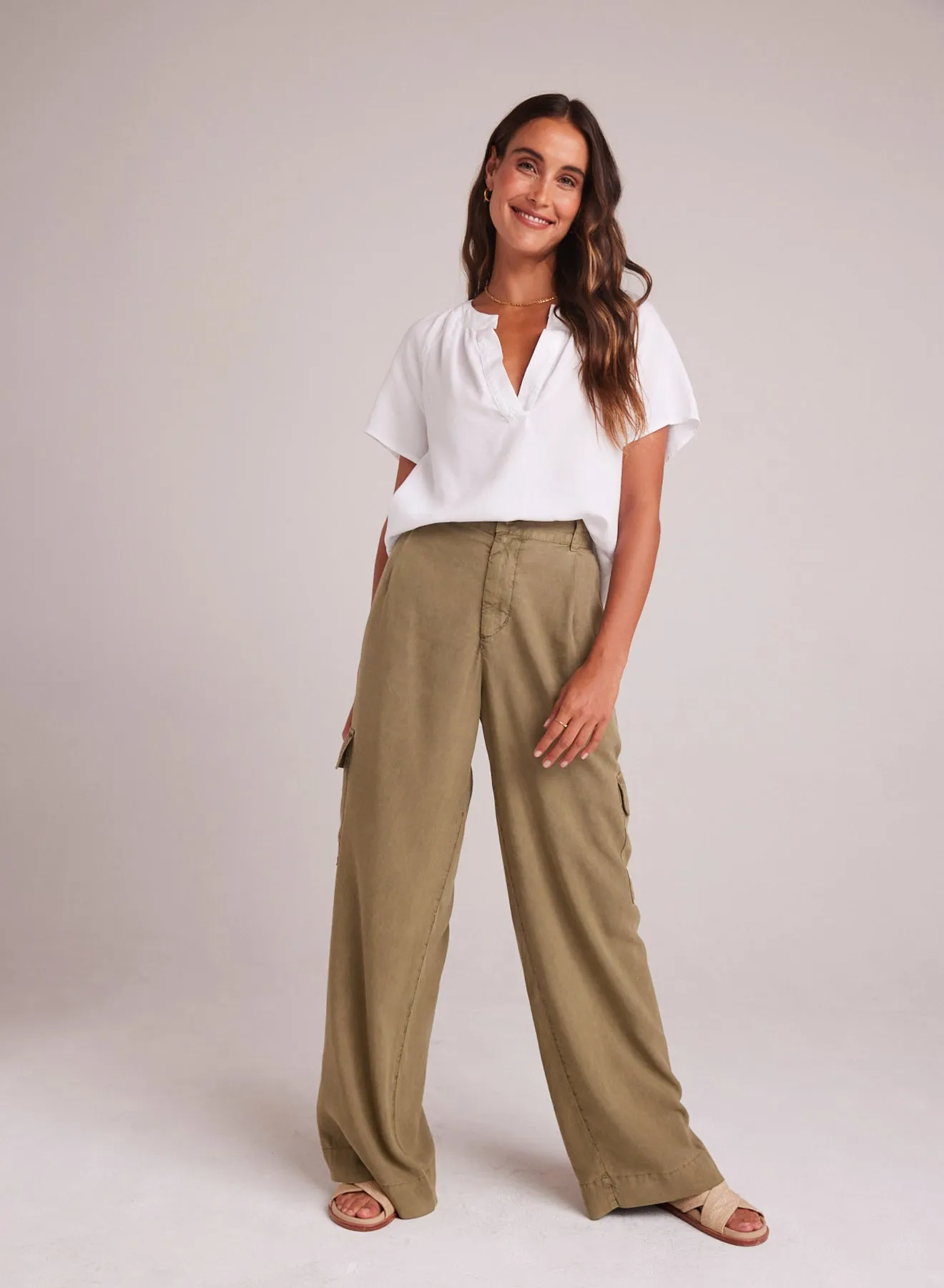 Cargo Wide Leg - French Olive sold by Bella Dahl