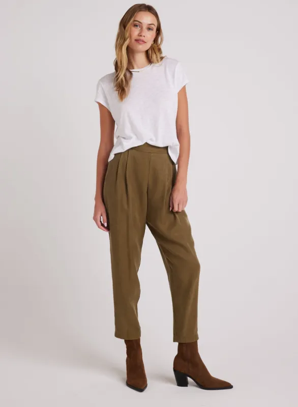 Nico Clean Waist Slouchy Trouser - Basil Green sold by Bella Dahl