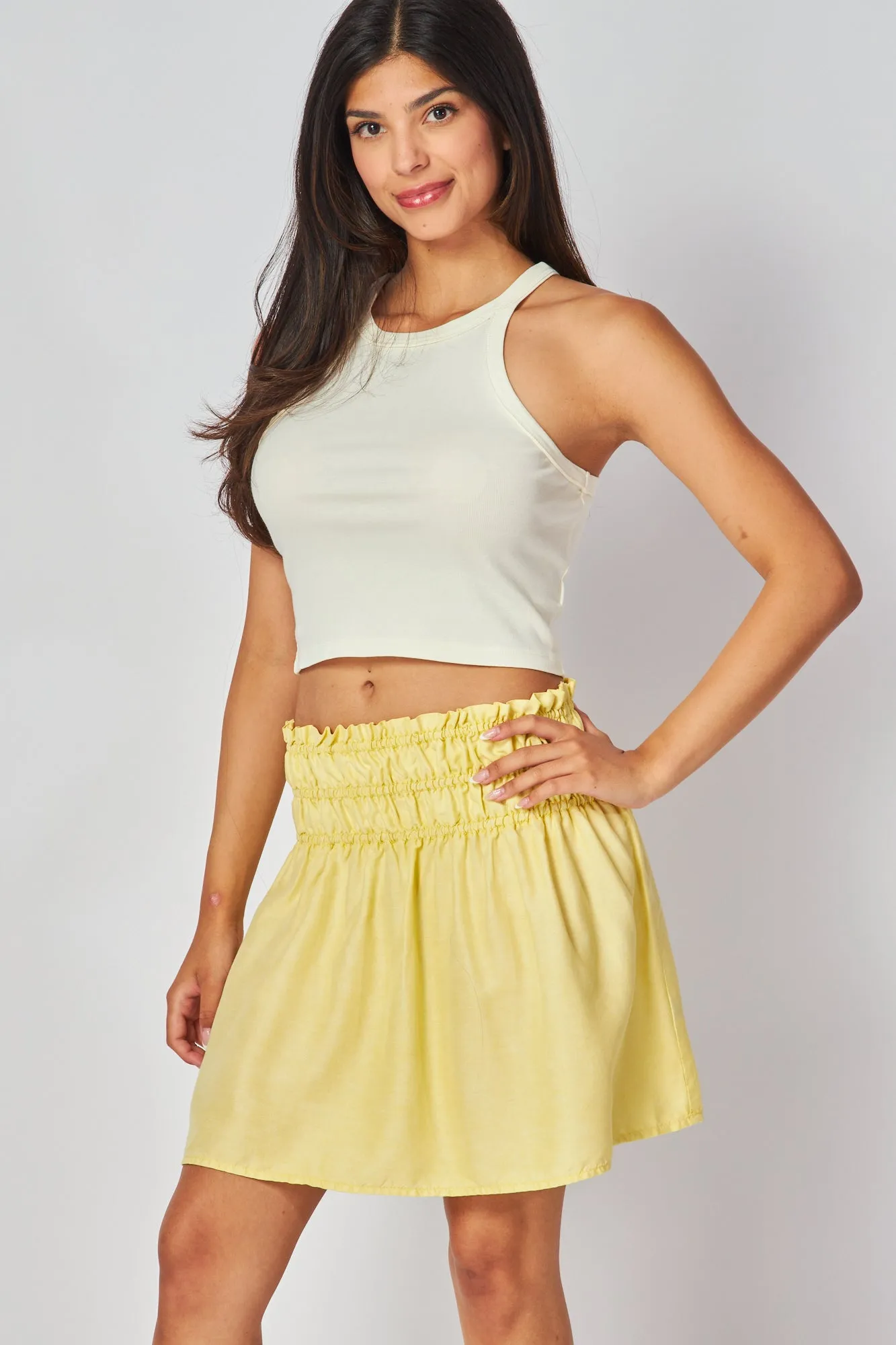Elastic Shirred Skirt - Sunray sold by Bella Dahl