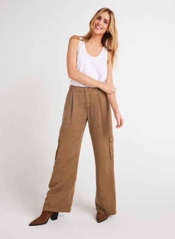 Jules Pleated Wide Leg - Topaz Brown sold by Bella Dahl