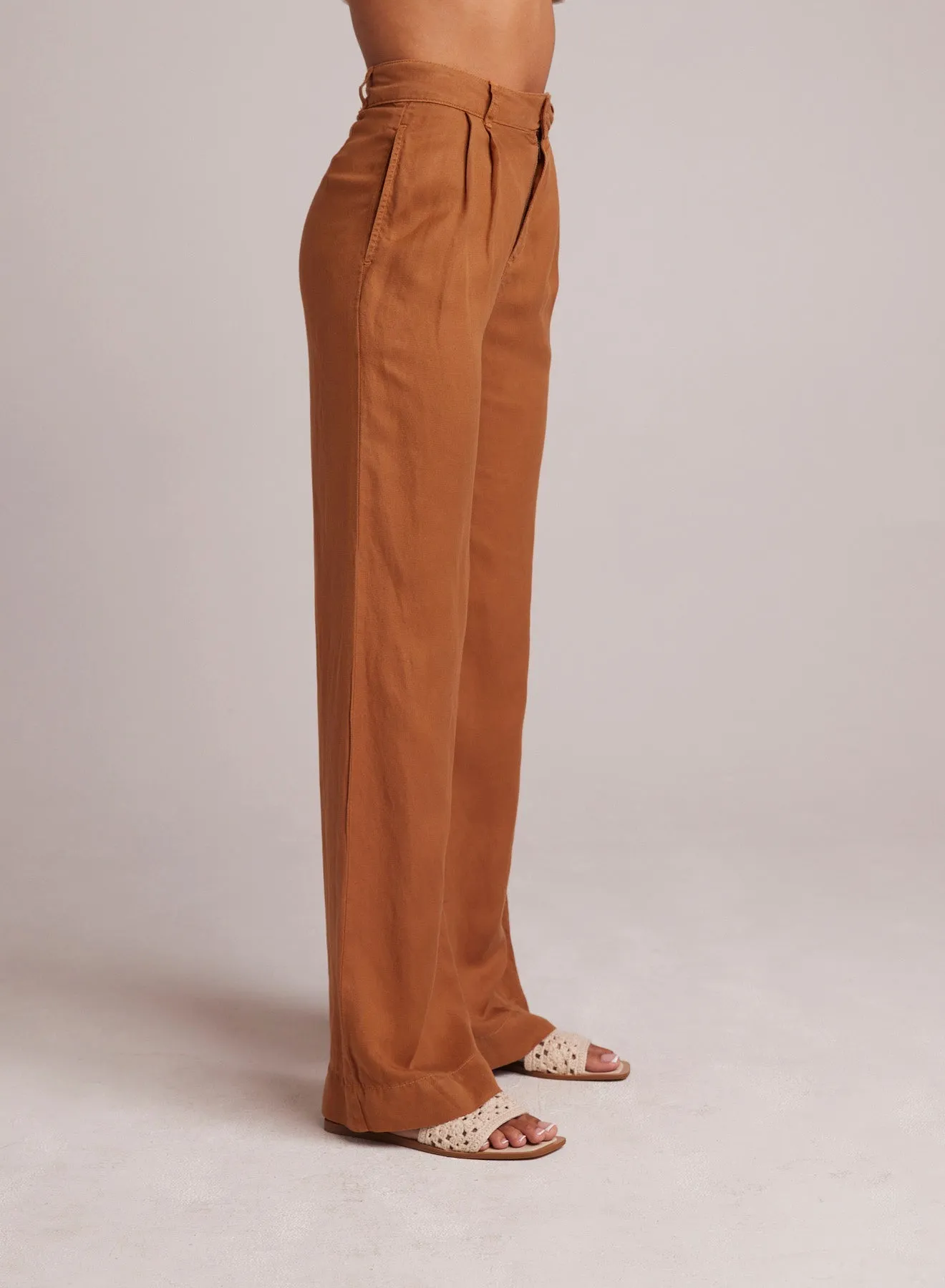 Greta Pleated Wide Leg Trouser - Golden Henna sold by Bella Dahl product image thumbnail 3