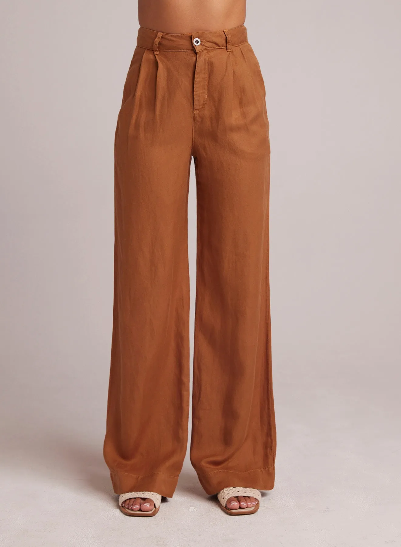 Greta Pleated Wide Leg Trouser - Golden Henna sold by Bella Dahl
