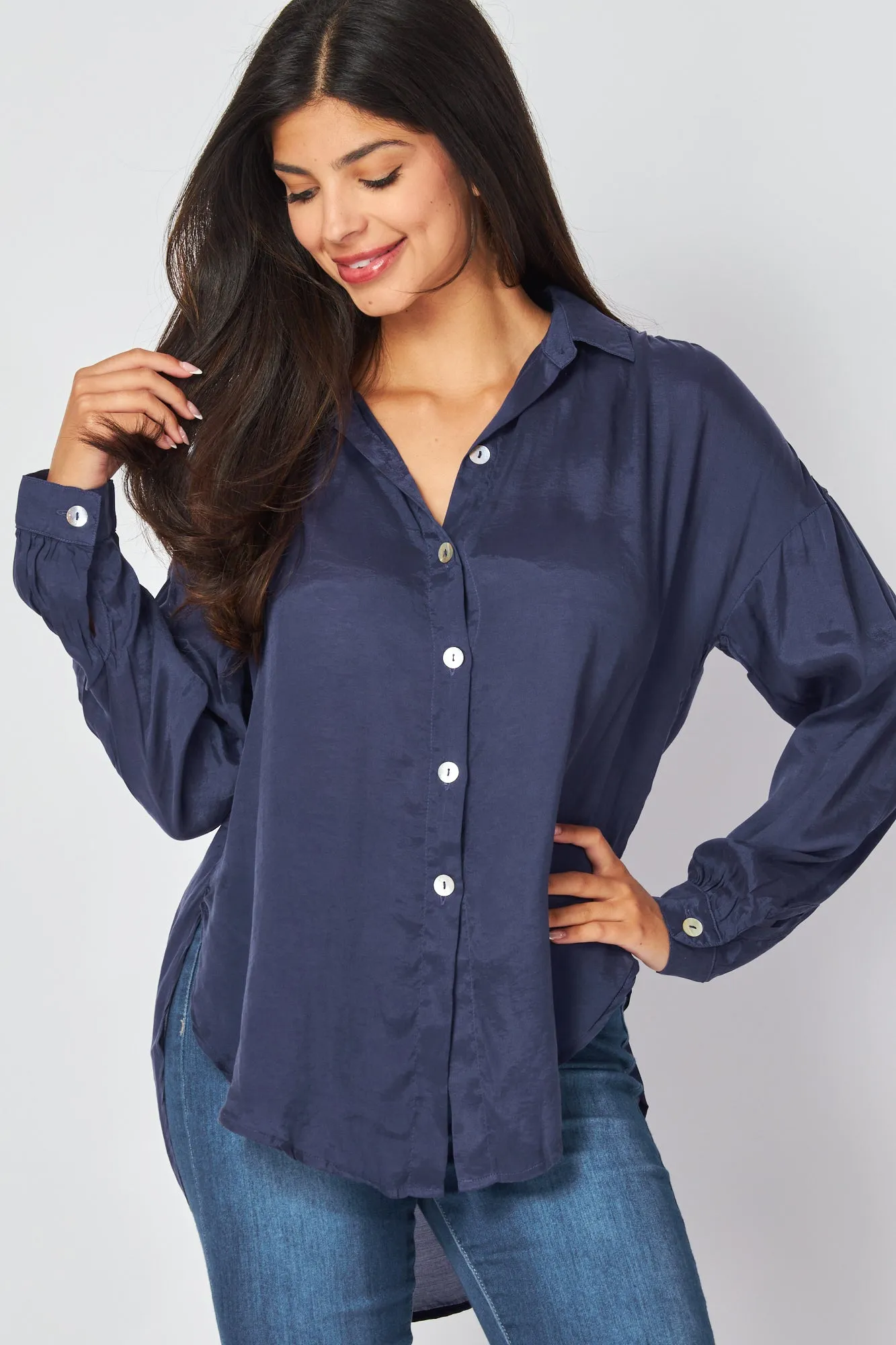 Flowy Beach Shirt - Summer Night sold by Bella Dahl