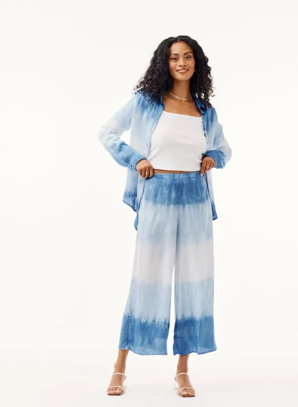 Flowy Tie-Dye Wide Leg Pants- Mykonos Stripe Dye sold by Bella Dahl