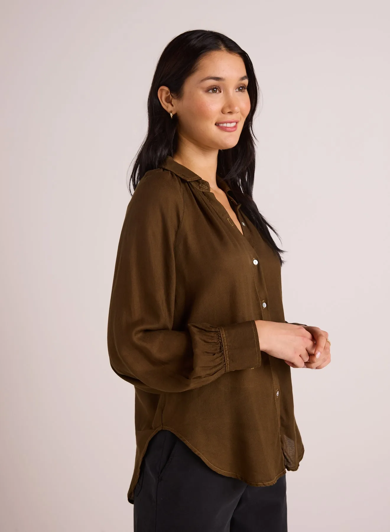 Flowy Raglan Sleeve Shirt - Golden Army sold by Bella Dahl product image thumbnail 3